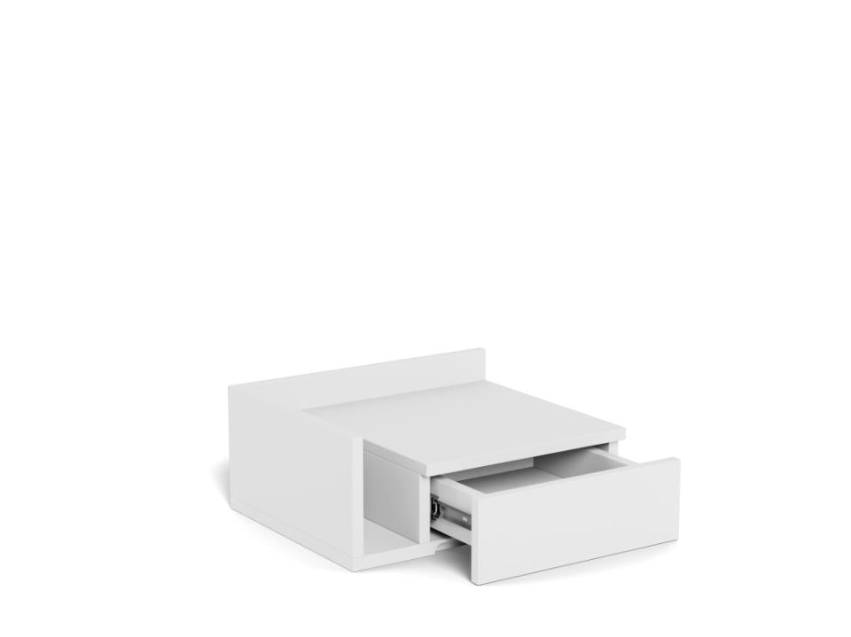 Ashlan Wooden Bedside Wall Mount Table In Oak, Black Or White