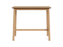 Load image into Gallery viewer, Barlow Bar Table Brown Oiled Oak With Footrest Modern Kitchen Dining 120x60x105 cm
