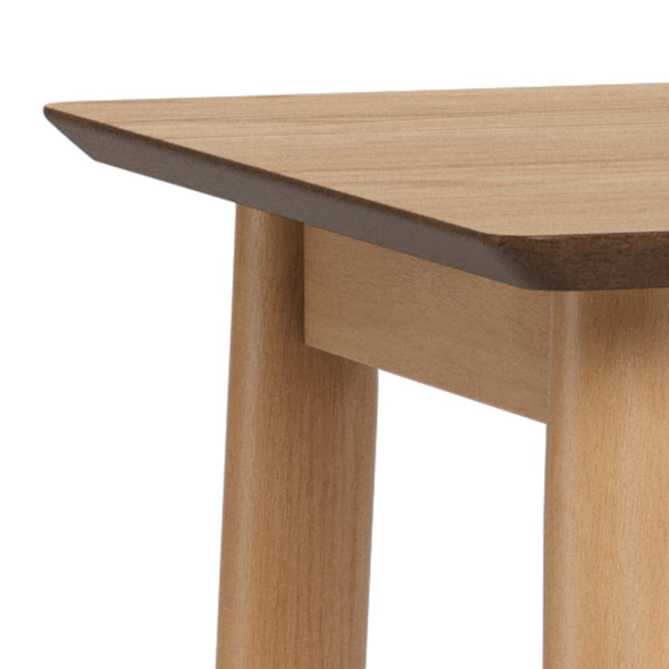 Barlow Bar Table Brown Oiled Oak With Footrest Modern Kitchen Dining 120x60x105 cm