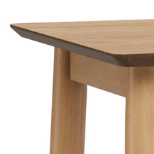 Load image into Gallery viewer, Barlow Bar Table Brown Oiled Oak With Footrest Modern Kitchen Dining 120x60x105 cm
