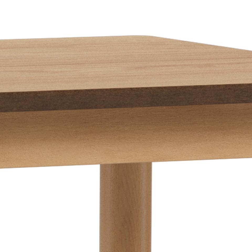 Barlow Bar Table Brown Oiled Oak With Footrest Modern Kitchen Dining 120x60x105 cm