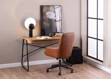 Load image into Gallery viewer, Blueton Oak Office Desk With 2 Drawers And Metal Frame 120cm
