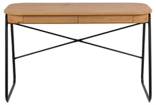 Load image into Gallery viewer, Blueton Oak Office Desk With 2 Drawers And Metal Frame 120cm
