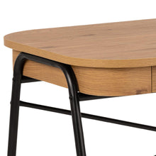Load image into Gallery viewer, Blueton Oak Office Desk With 2 Drawers And Metal Frame 120cm
