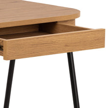 Load image into Gallery viewer, Blueton Oak Office Desk With 2 Drawers And Metal Frame 120cm
