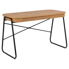 Load image into Gallery viewer, Blueton Oak Office Desk With 2 Drawers And Metal Frame 120cm
