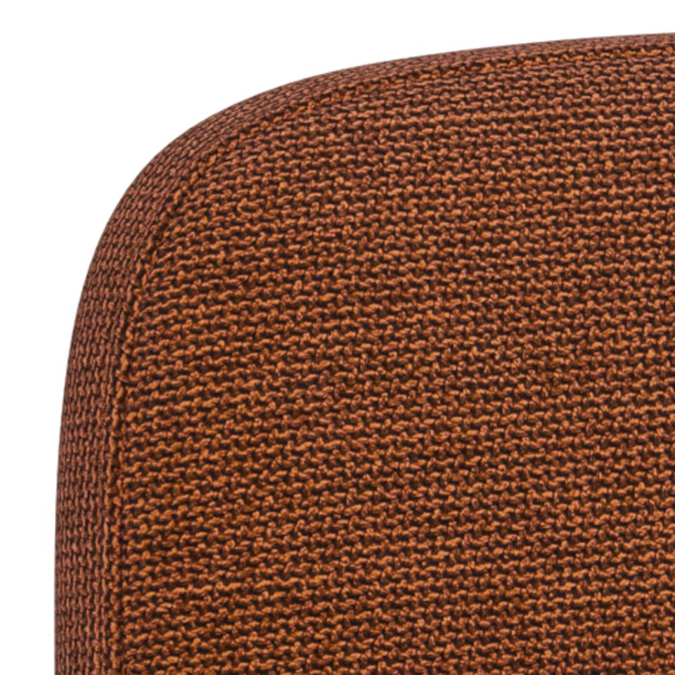 Calvin Terracotta Recliner Fabric Dining Chair With Oak Legs, Set Of 2