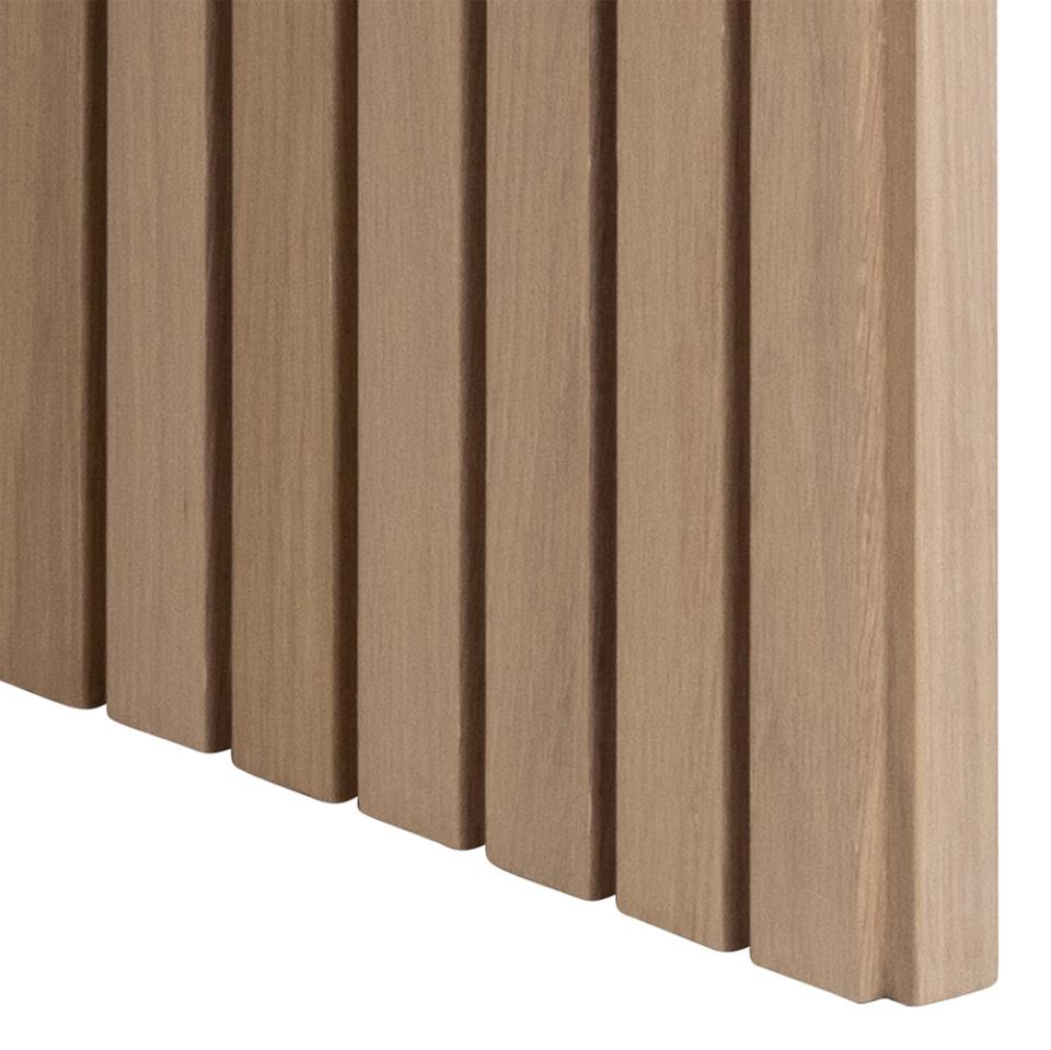 Christo Lamella Rectangular White Oak Dining Table Spacious 220cm x 105cm Top
