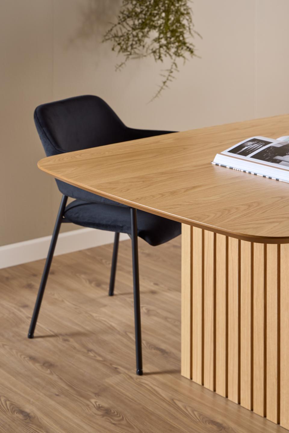 Christo Lamella Rectangular Oak Dining Table Spacious 220cm x 105cm Top