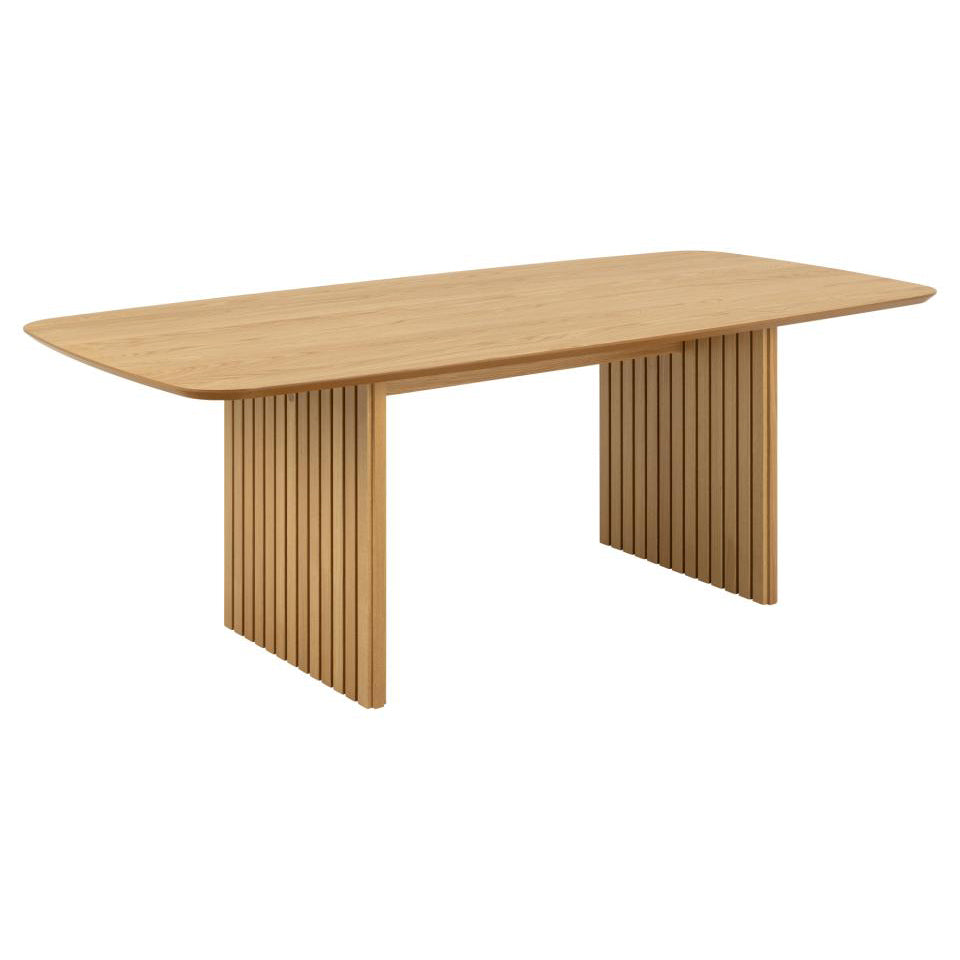 Christo Lamella Rectangular Oak Dining Table Spacious 220cm x 105cm Top
