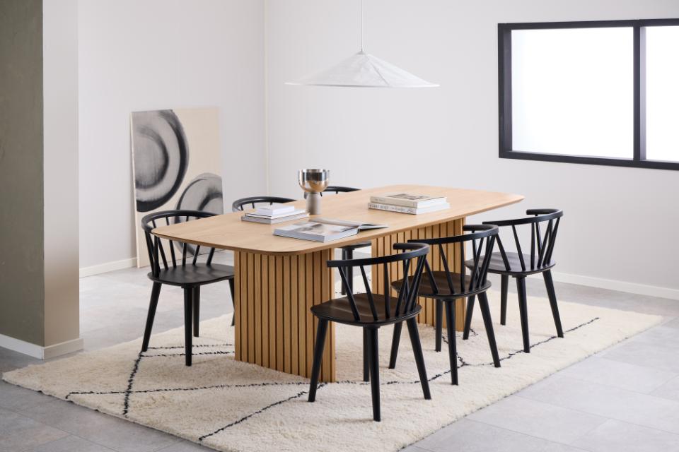 Christo Lamella Rectangular Oak Dining Table Spacious 220cm x 105cm Top