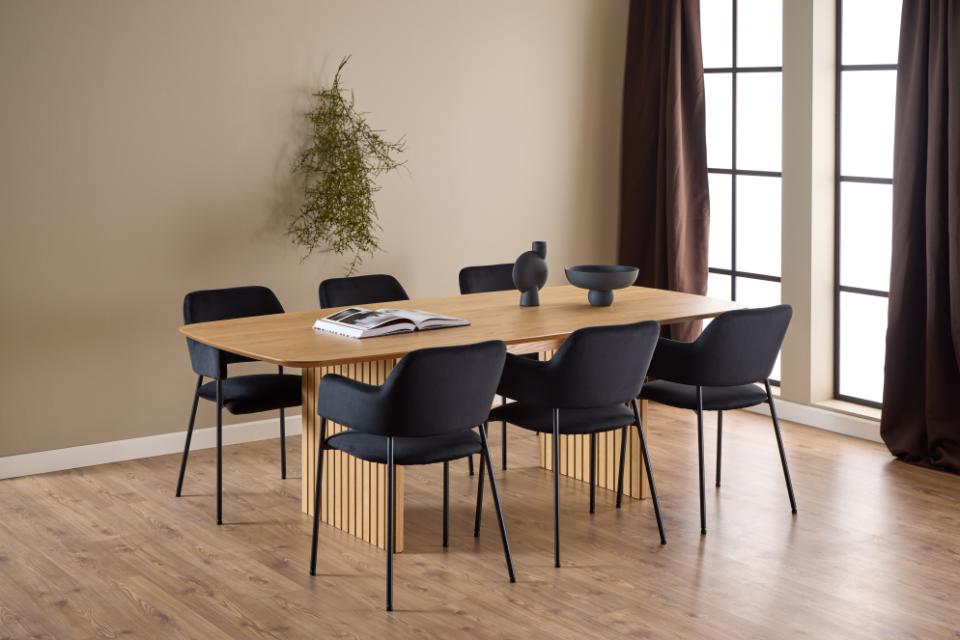 Christo Lamella Rectangular Oak Dining Table Spacious 220cm x 105cm Top