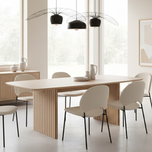 Load image into Gallery viewer, Christo Lamella Rectangular White Oak Dining Table Spacious 220cm x 105cm Top
