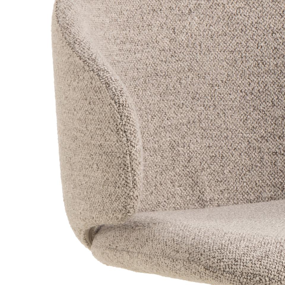 Ella Monza Fabric Swivel Dining Chair With Metal Legs