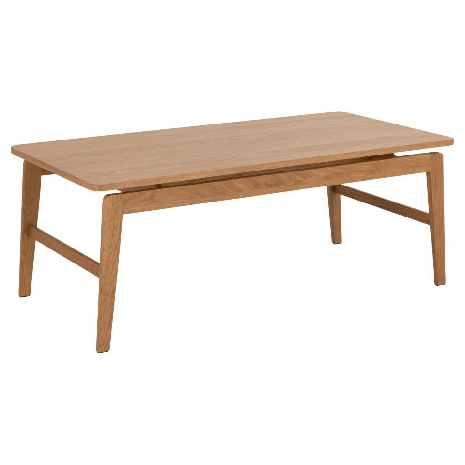 Essex Rectangular Oak Coffee Table Large Modern Furniture 120cm