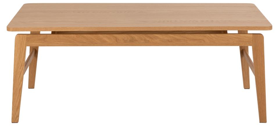 Essex Rectangular Oak Coffee Table Large Modern Furniture 120cm