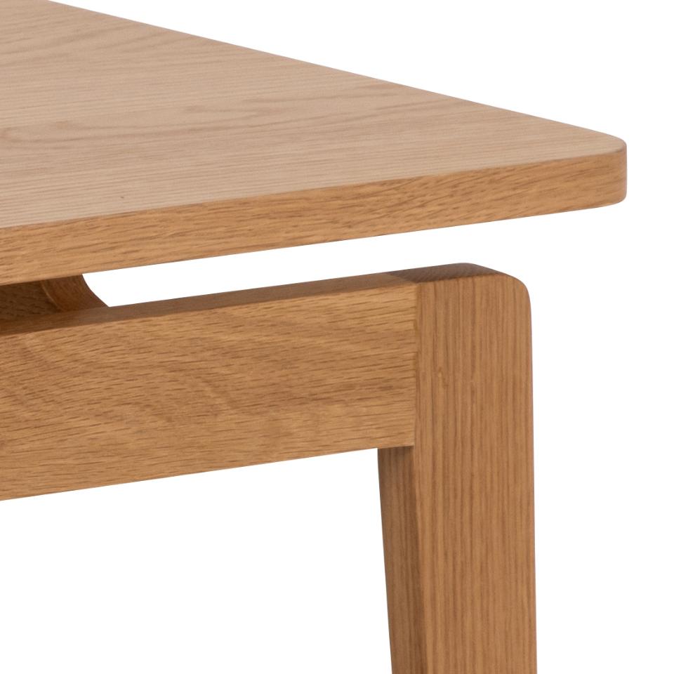 Essex Rectangular Oak Coffee Table Large Modern Furniture 120cm
