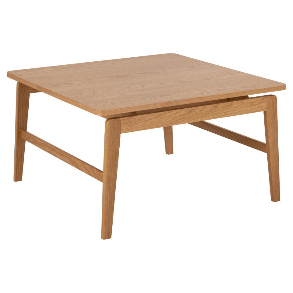 Essex Square Oak Coffee Table Spacious Designer Furniture 80cm