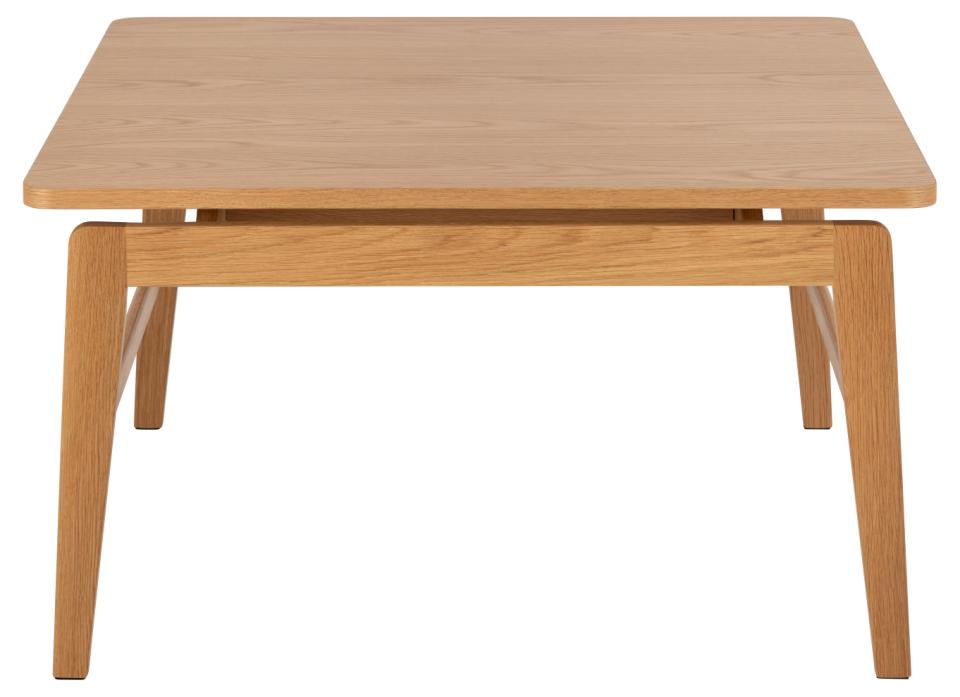 Essex Square Oak Coffee Table Spacious Designer Furniture 80cm