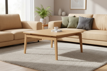 Load image into Gallery viewer, Essex Square Oak Coffee Table Spacious Designer Furniture 80cm
