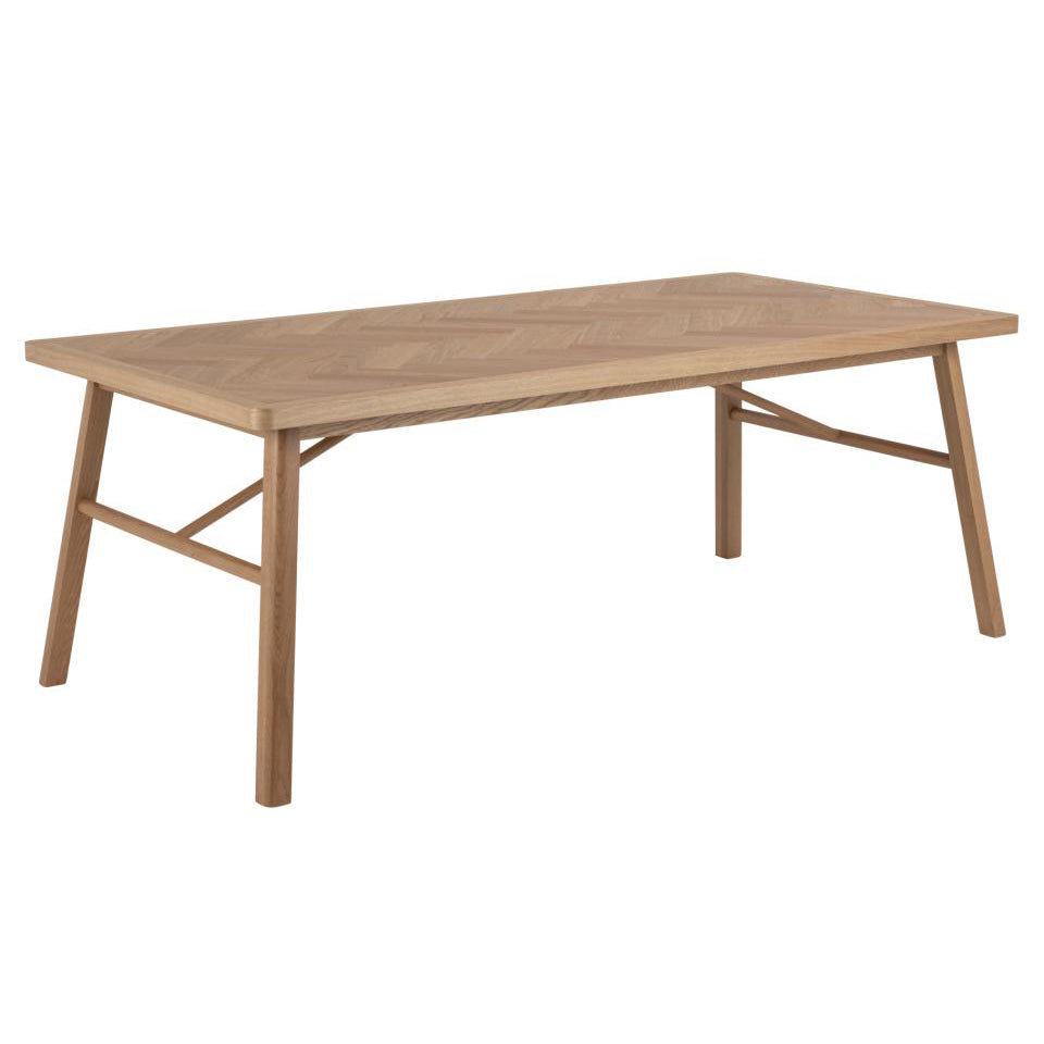 Galway Oak Herringbone Large Rectangle Dining Table 200x100x75cm