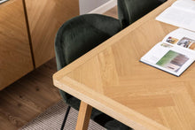 Load image into Gallery viewer, Galway Oak Herringbone Large Rectangle Dining Table 200x100x75cm
