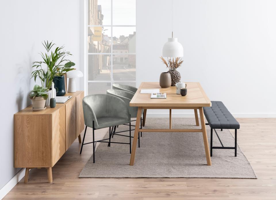 Galway Oak Herringbone Large Rectangle Dining Table 200x100x75cm