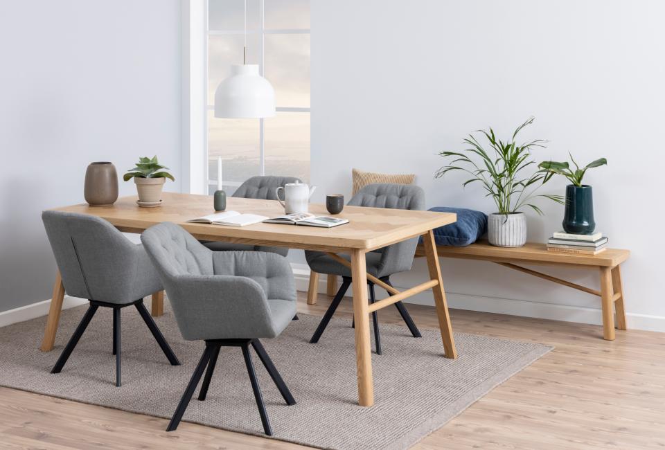 Galway Oak Herringbone Large Rectangle Dining Table 200x100x75cm