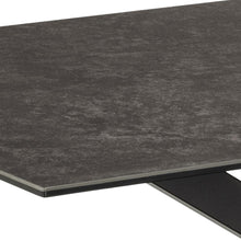 Load image into Gallery viewer, Heaven Rectangle Ceramic Dining Table In Black With Solid Metal Base 160x90cm
