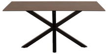 Load image into Gallery viewer, Heaven Rectangle Ceramic Dining Table In Brown With Solid Metal Base 160x90cm
