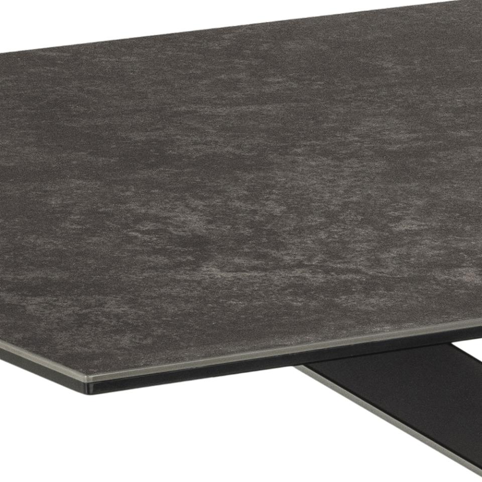 Dark gray ceramic table top on a white background