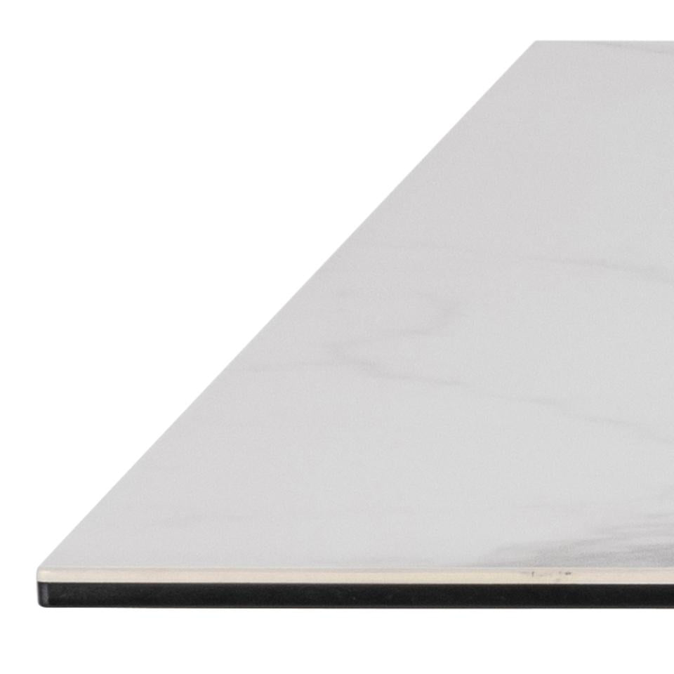 Plain white sheet of paper on a white background