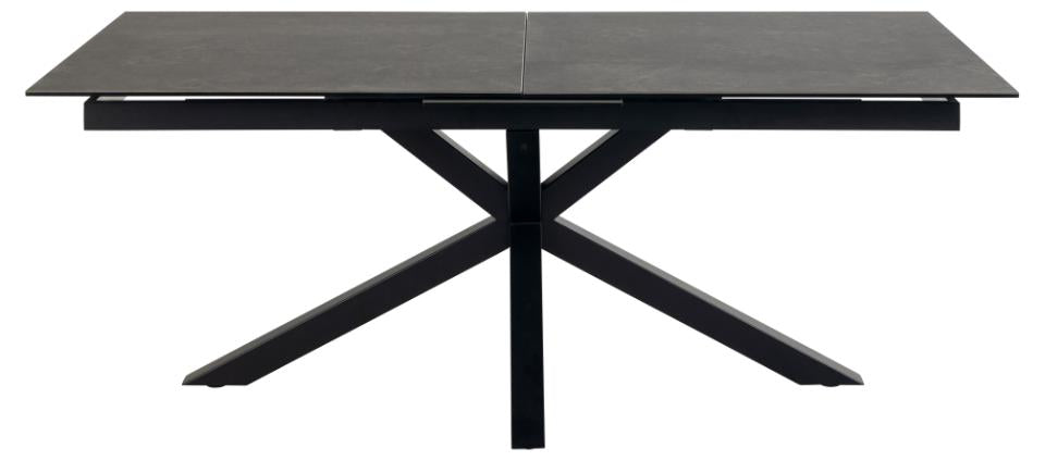 Heaven Large Extending Black Dining Table Spacious Ceramic 8/10 Seats 200/240 x 100 cm