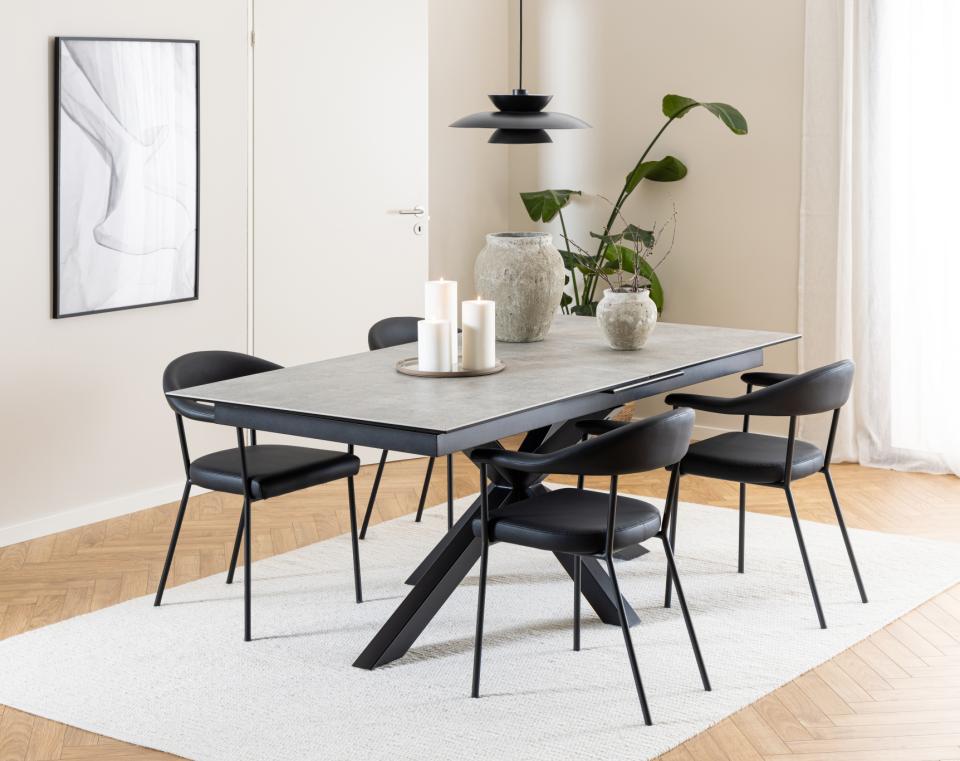 Heaven Large Extending Grey Dining Table Spacious Ceramic 8/10 Seats 200/240 x 100 cm