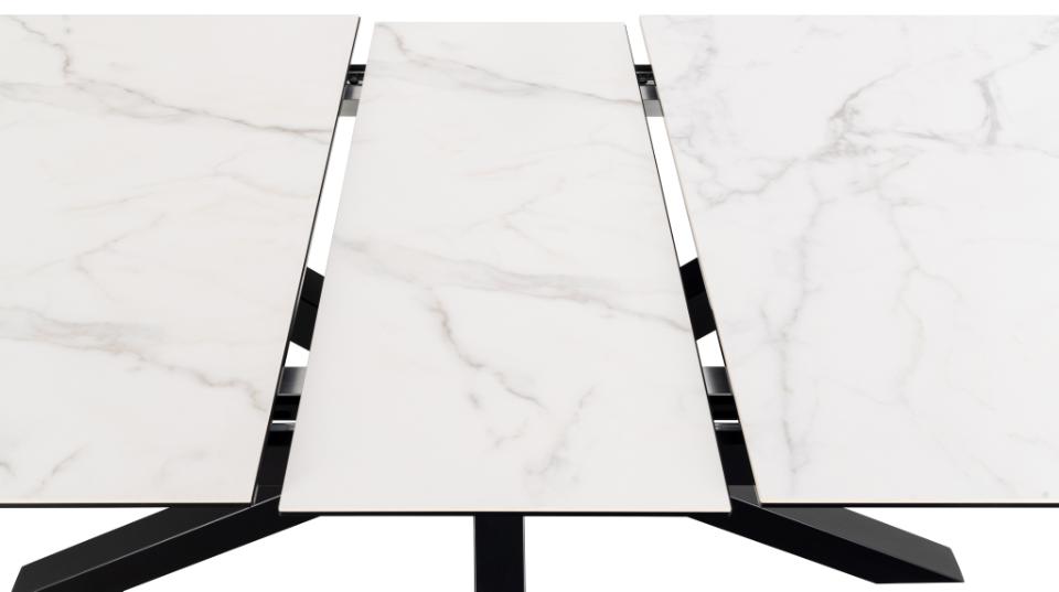 Heaven Large Extending White Dining Table Spacious Ceramic 8/10 Seats 200/240 x 100 cm