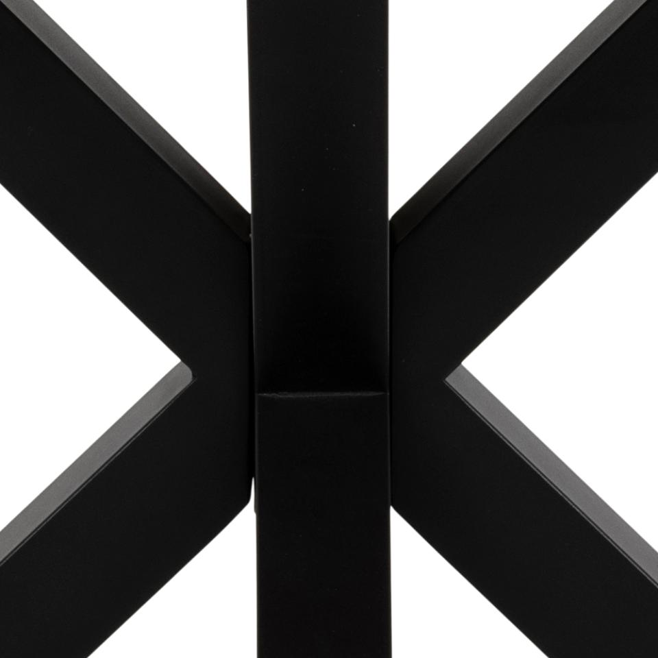 Heaven Round Wild Oak Dining Table 120cm Large Designer Furniture Solid Metal Base