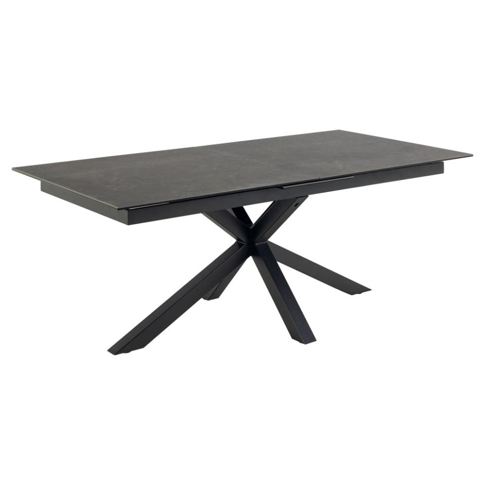 Heaven Large Extending Black Dining Table Spacious Ceramic 8/10 Seats 200/240 x 100 cm