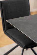 Load image into Gallery viewer, Heaven Rectangle Dining Table 135cm In Black Ceramic With Metal Base
