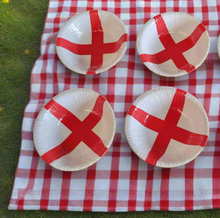 Load image into Gallery viewer, England Paper Bowls Pack Of 6 St George Flag Premium Disposable Party Supplies
