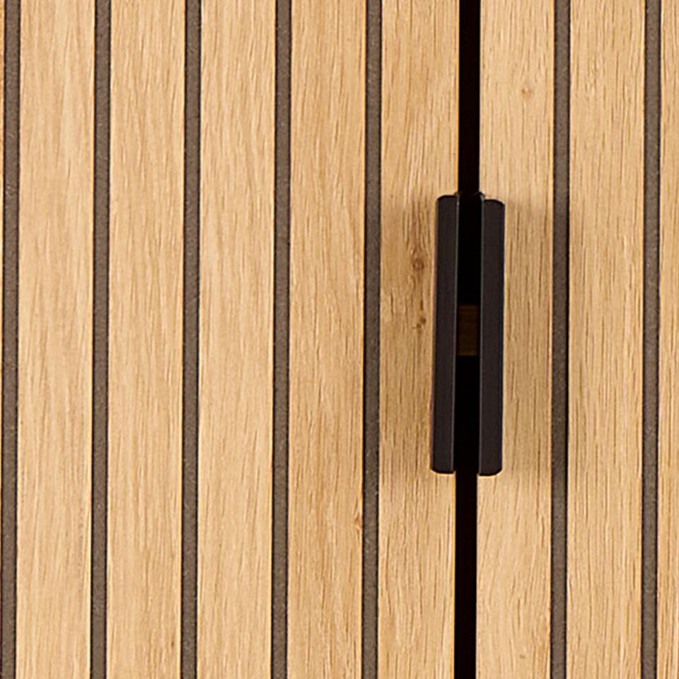 Jaipur Storage Cabinet In Light Oak With 2 Doors, 3 Shelves 140cm