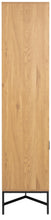 Load image into Gallery viewer, Jaipur Lamella Large Display Cabinet In Oak With 4 Doors And 6 Shelves 180x80x40cm
