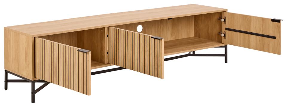 Jaipur Large TV Unit With 3 Lamella  Doors 176x40x45cm