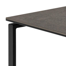 Load image into Gallery viewer, Katrine Ceramic Coffee Table Set in Black With Metal Base 50x50cm
