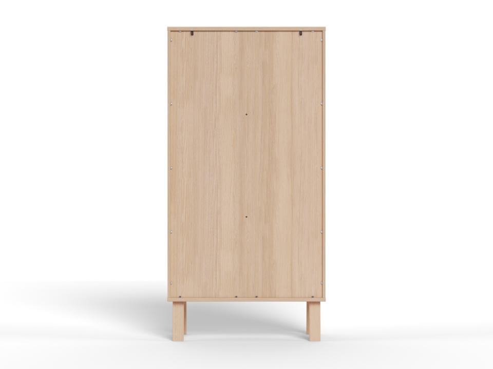 Rear view of the Lamberth wooden cabinet with a light natural oak finish, shown from the front on a clean white background.