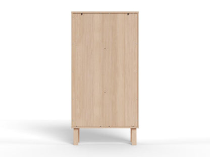 Rear view of the Lamberth wooden cabinet with a light natural oak finish, shown from the front on a clean white background.