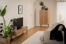 Load image into Gallery viewer, Langley TV Media Unit In Oak With 2 Sliding Doors 140x40x45cm
