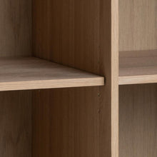 Load image into Gallery viewer, Linley Lamella Cabinet In White Oak With Push To Open Doors And 4 Shelves 150x91x40cm
