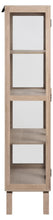 Load image into Gallery viewer, Linley Lamella Glass Cabinet In White Oak With 2 Push To Open Doors And 3 Shelves 180x80x40cm
