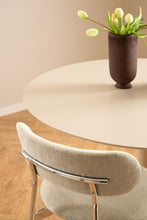 Load image into Gallery viewer, Lyric Beige Apia Comfort Fabric Dining Chair With Chrome Legs, Set Of 2 Chairs
