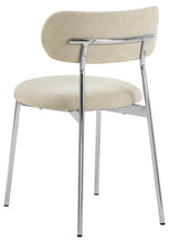 Load image into Gallery viewer, Lyric Beige Apia Comfort Fabric Dining Chair With Chrome Legs, Set Of 2 Chairs
